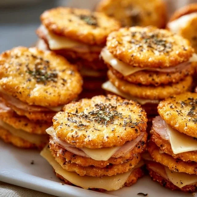 Ritz Cracker Party Sandwiches