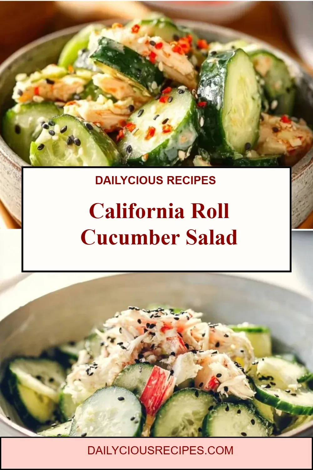 California Roll Cucumber Salad