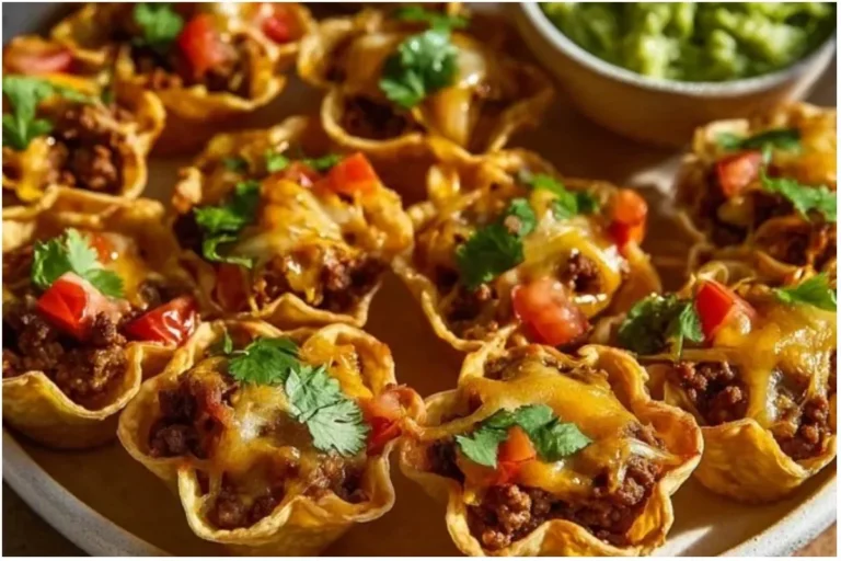 Delicious Taco Ranch Bites served with ranch dressing and fresh toppings