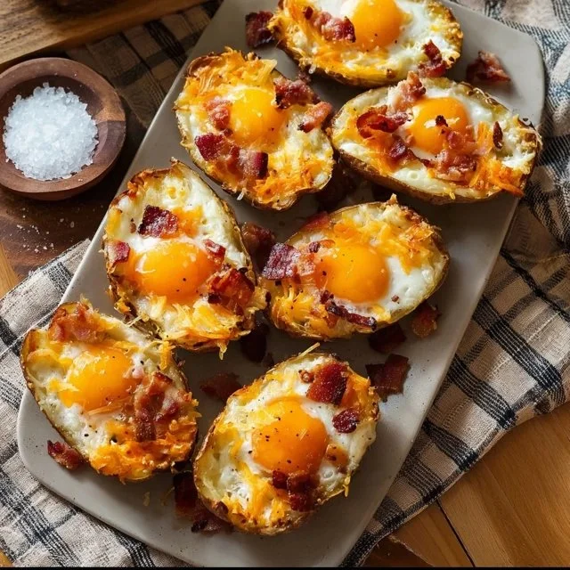 Twice Baked Loaded Breakfast Potatoes