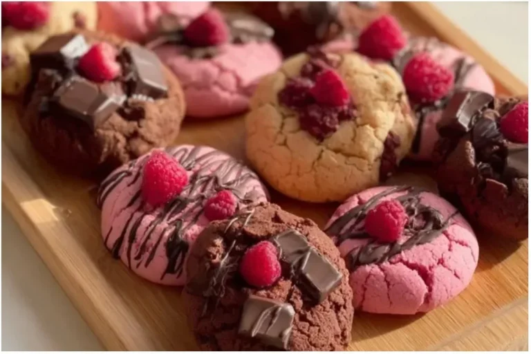Delicious Valentine Ganache Cookies with rich chocolate filling