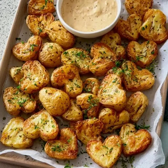 Valentine’s Day Air Fryer Heart-Shaped Potatoes
