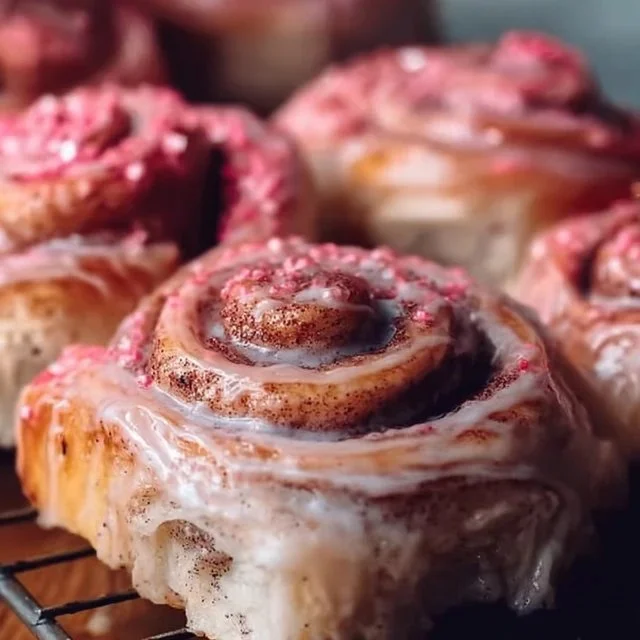 Valentine’s Day Pink Cinnamon Rolls