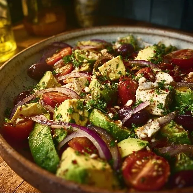 Zesty Mediterranean Avocado Salad