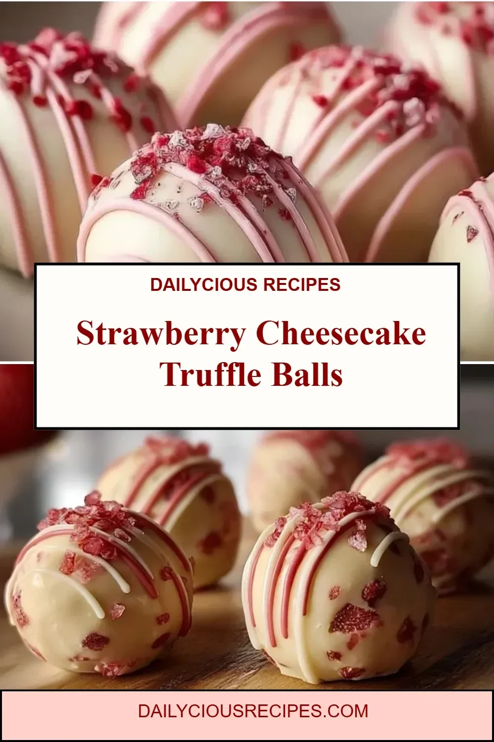 5 Irresistible Cheesecake Creations You Can't Stop Making 3 Strawberry Cheesecake Truffle Balls