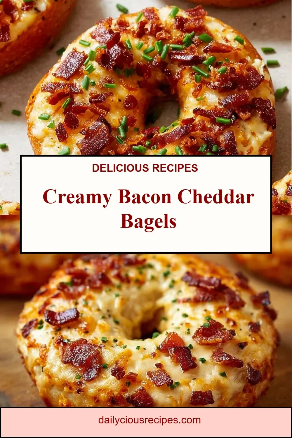 Creamy Bacon Cheddar Bagels