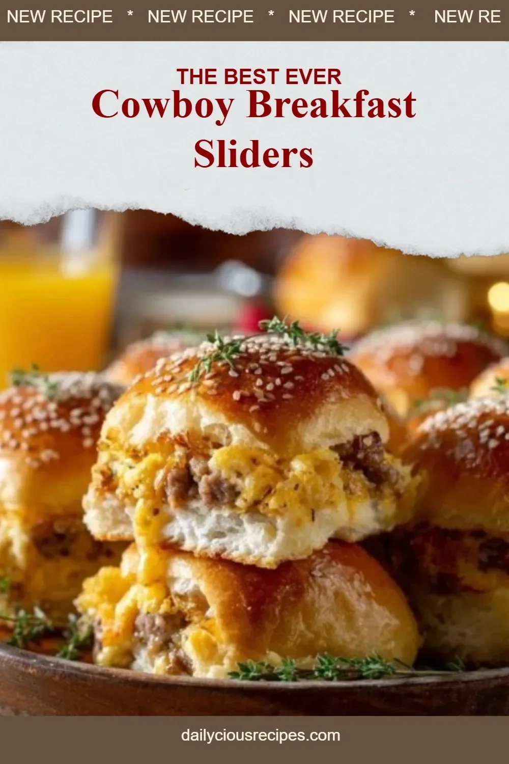 Best 14 Slider Recipes for Delicious Game Day Entertaining 5 Cowboy Breakfast Sliders