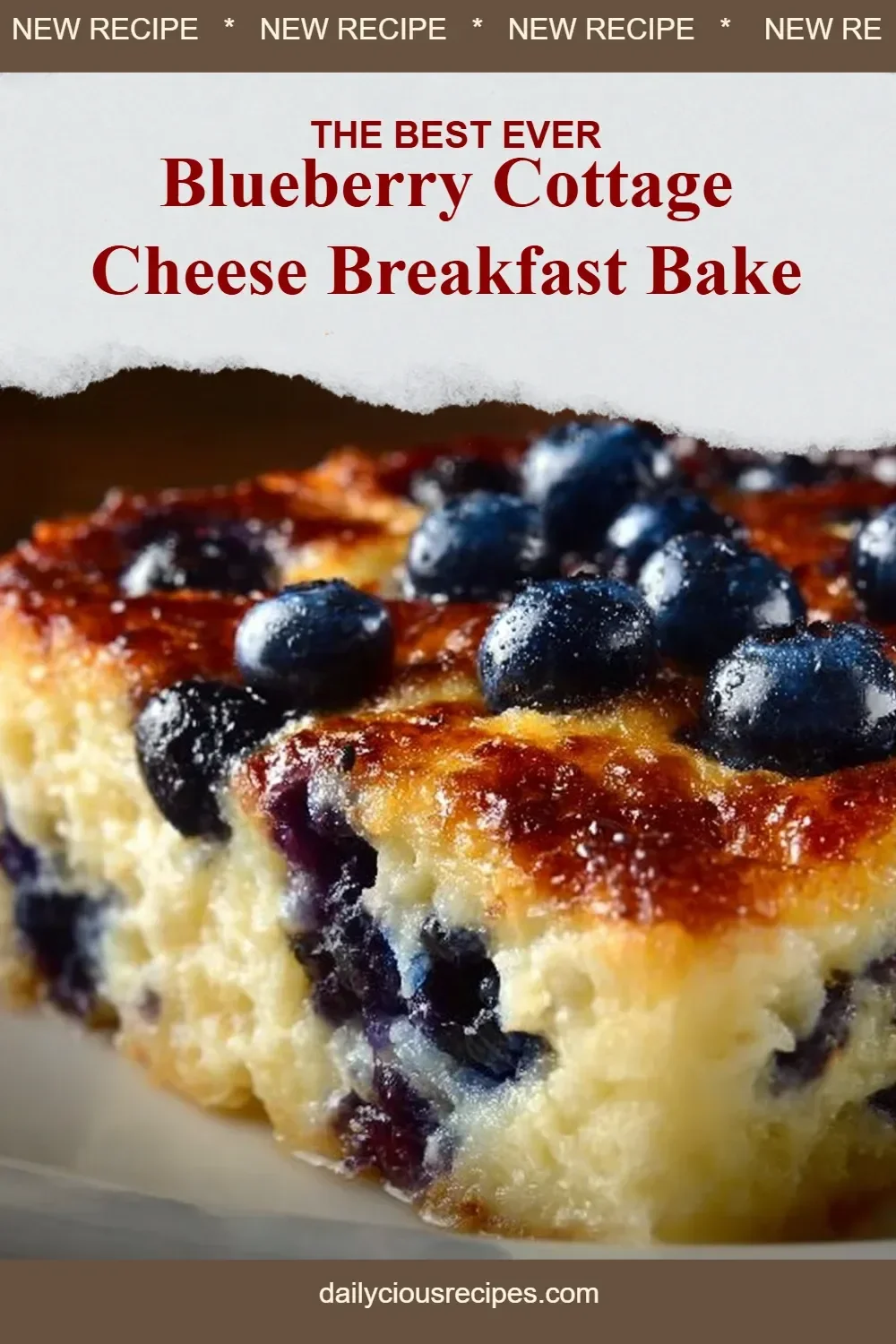 Blueberry Cottage Cheese Breakfast Bake
