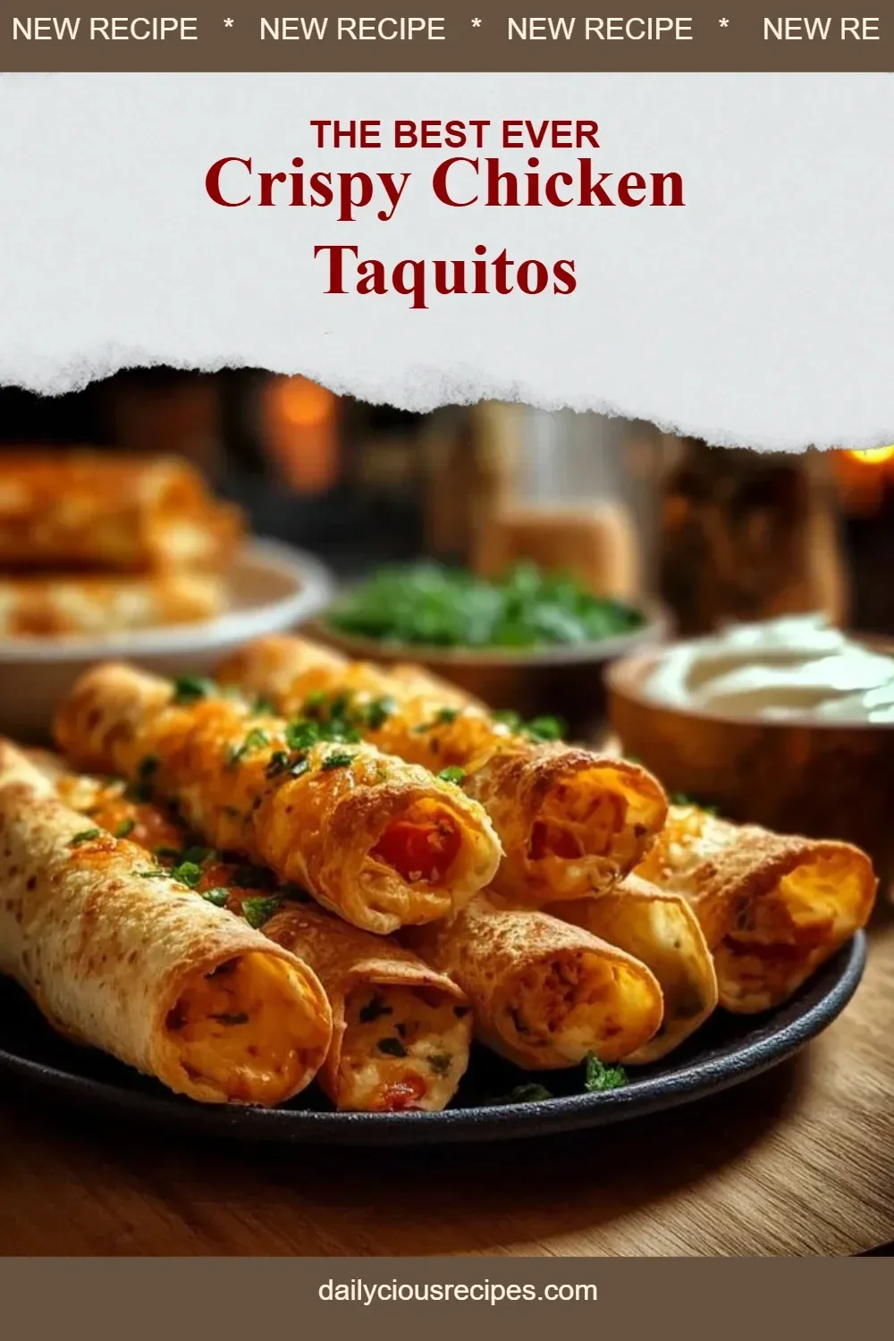 Best 15 Crispy Recipe Ideas for Deliciously Crunchy Meals 4 Crispy Chicken Taquitos
