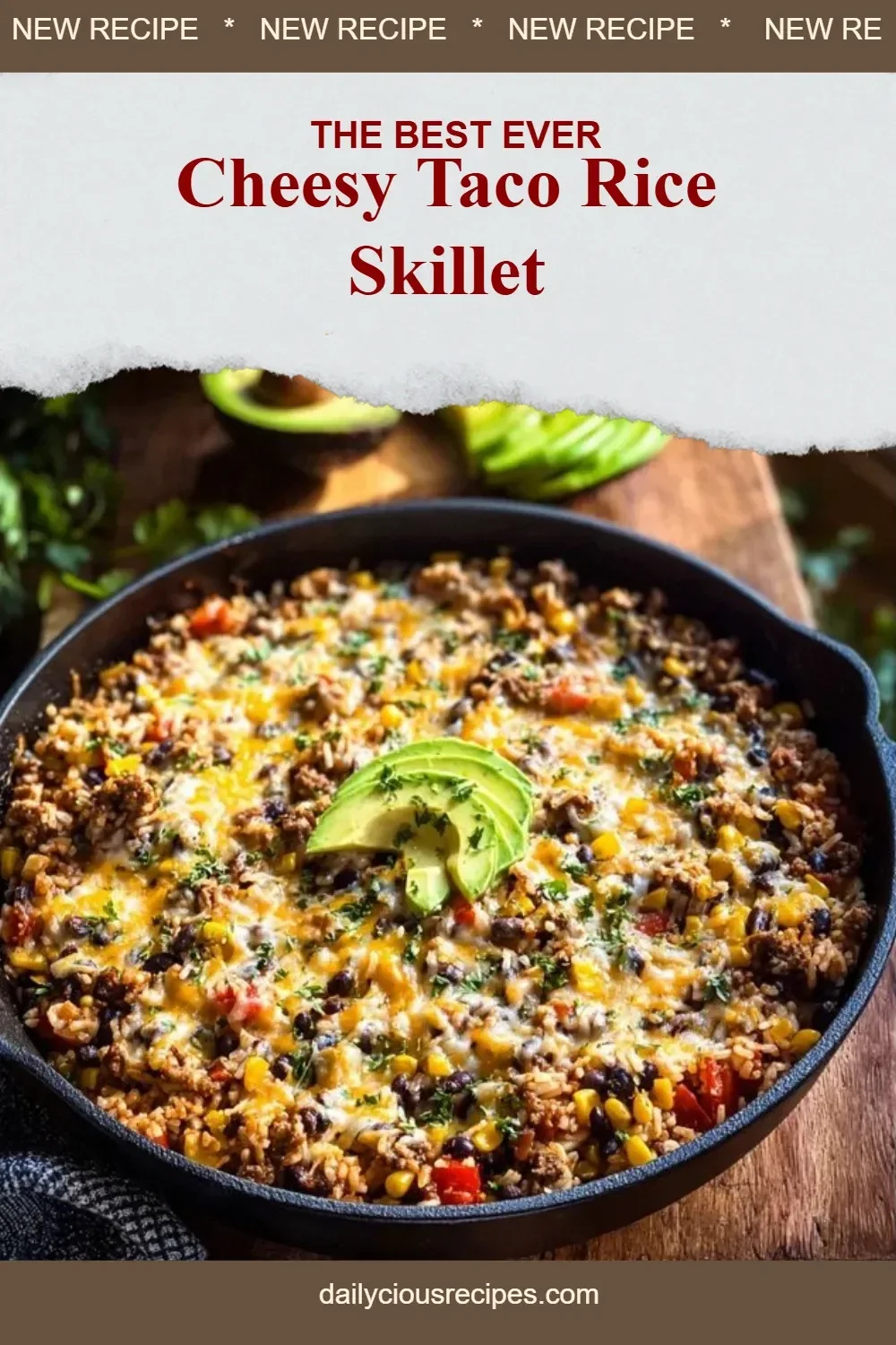 Cheesy Taco Rice Skillet