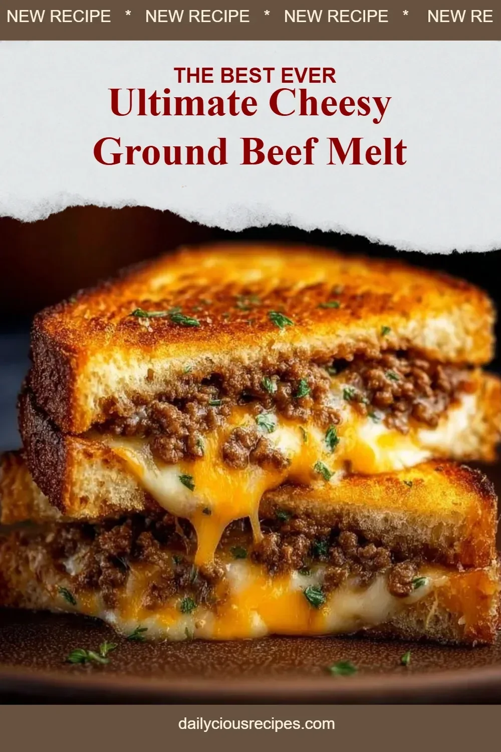 Ultimate Cheesy Ground Beef Melt