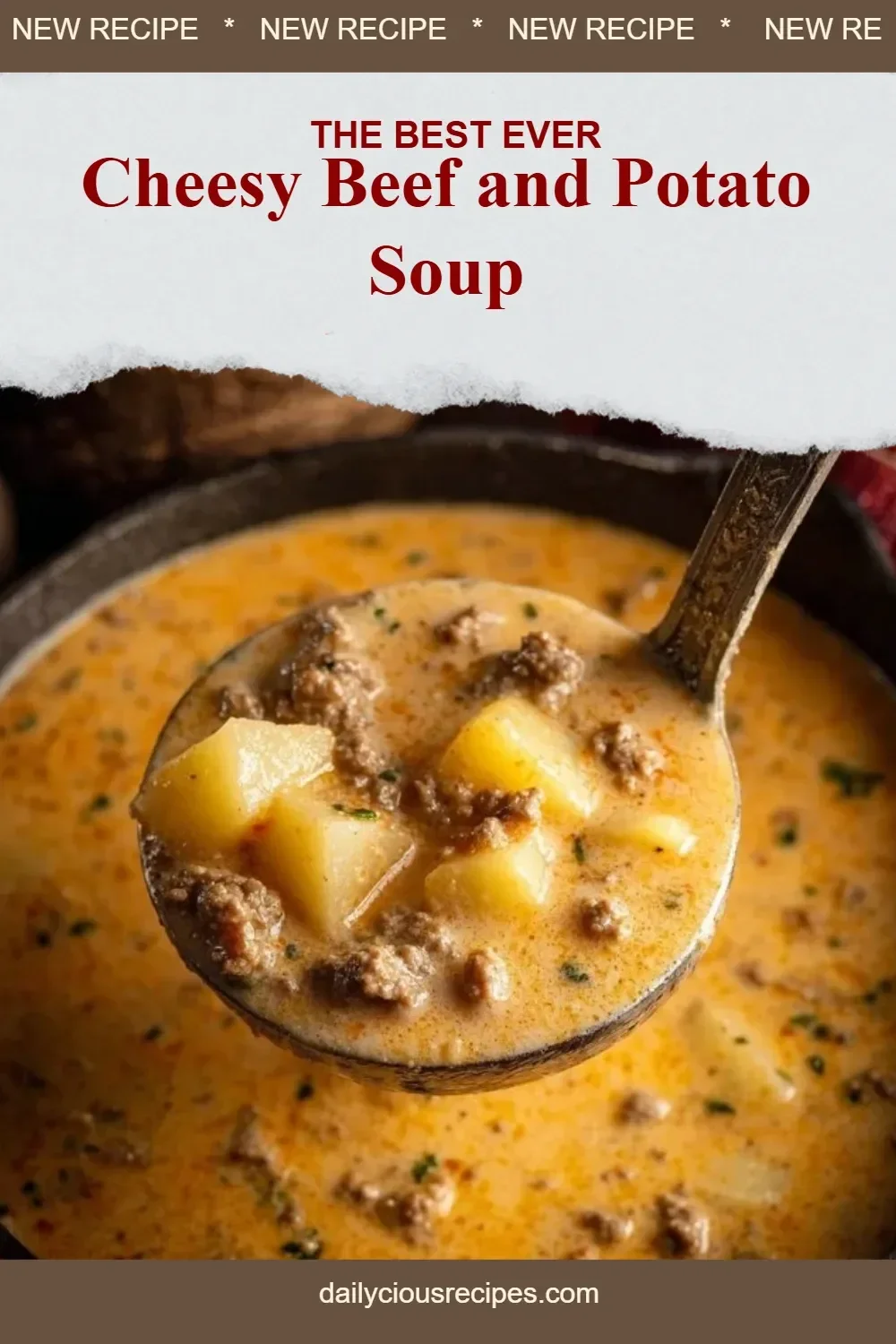 Cheesy Beef and Potato Soup