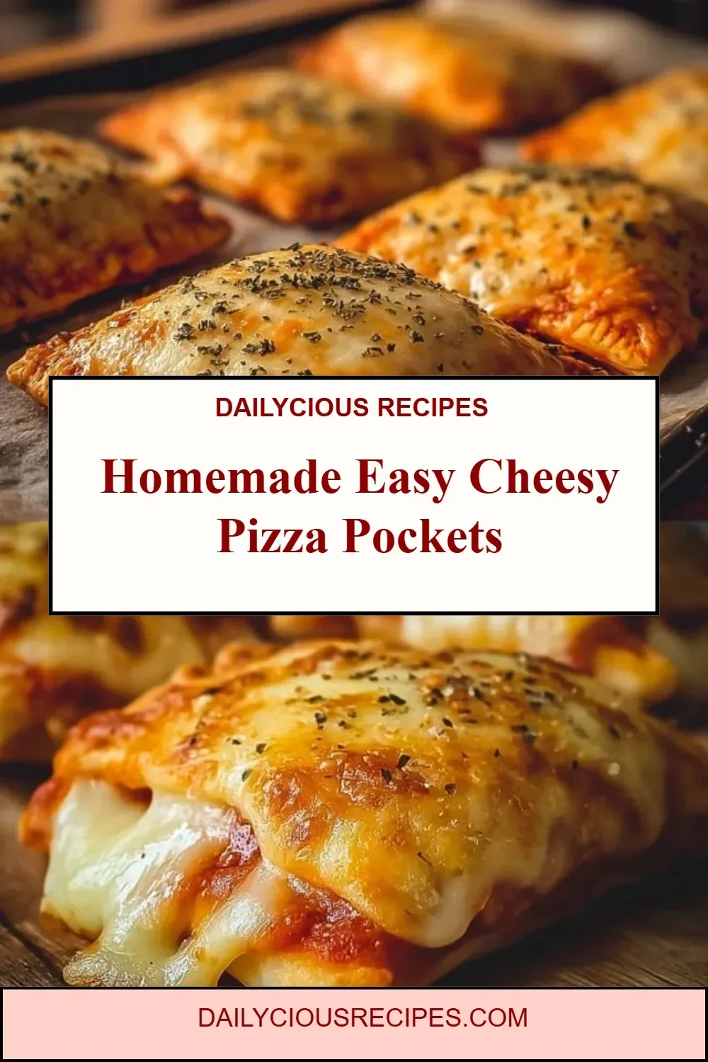 Homemade Easy Cheesy Pizza Pockets