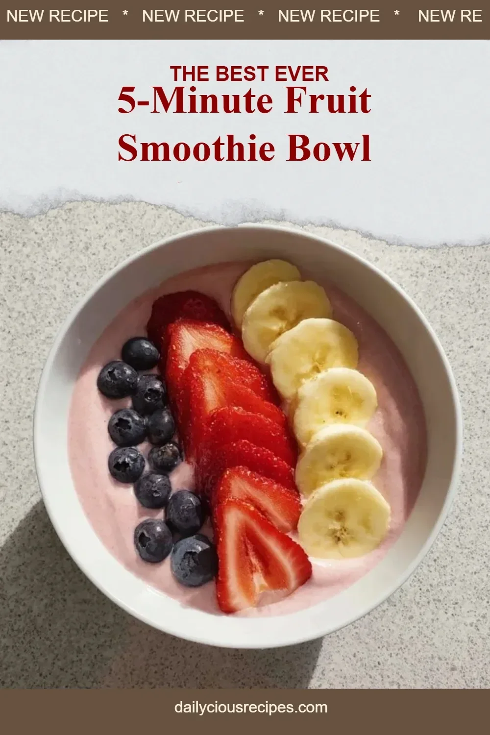 5-Minute Fruit Smoothie Bowl