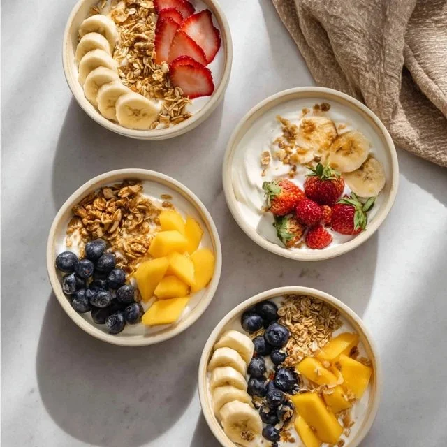 Easy Yogurt Granola Bowls (4 Ways!)