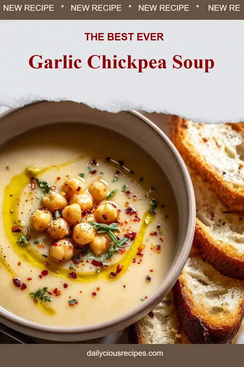 Garlic Chickpea Soup