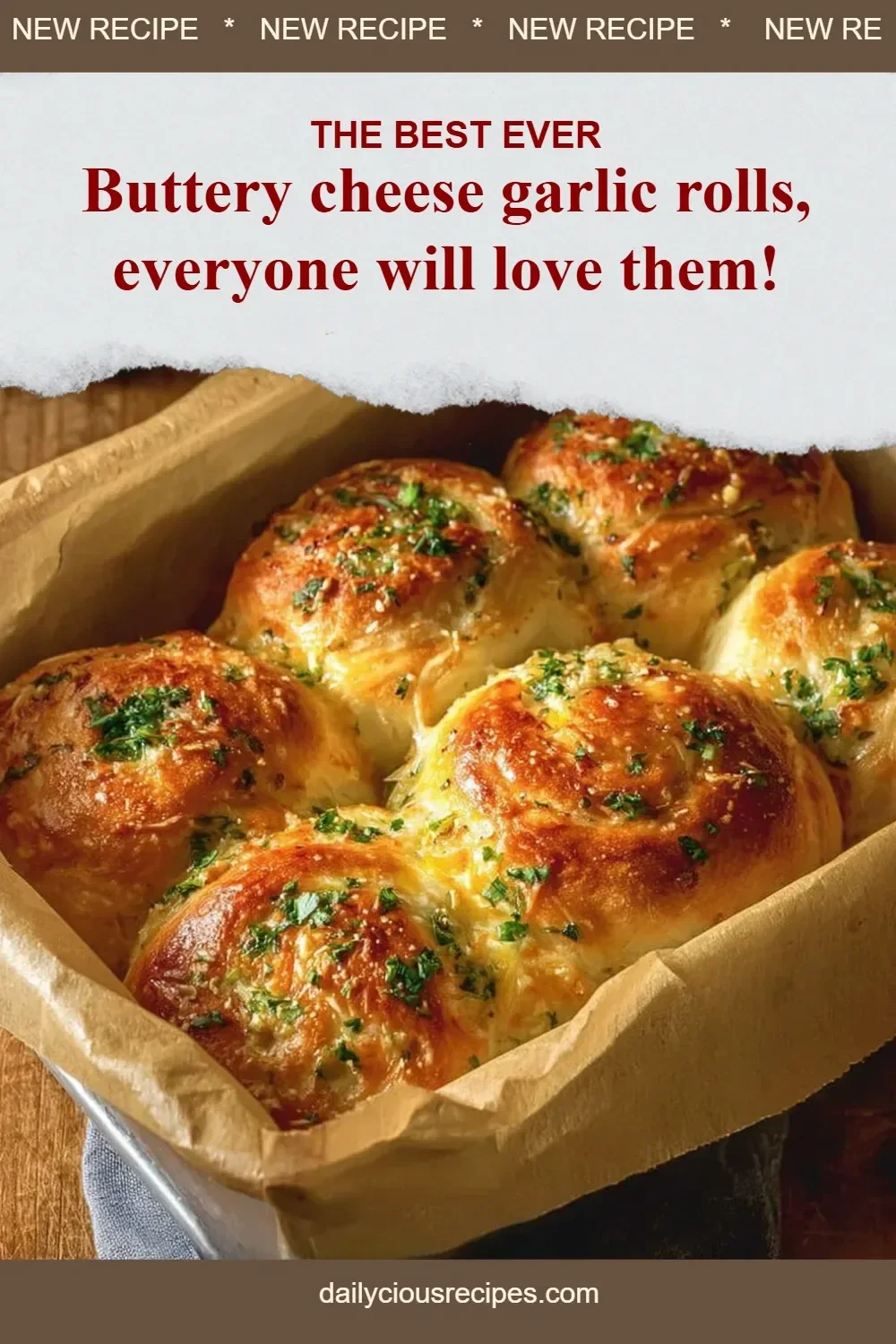 Buttery cheese garlic rolls, everyone will love them!