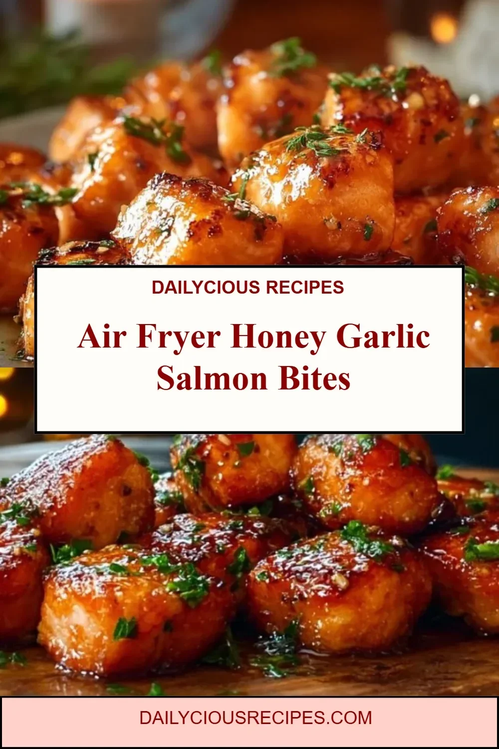 Air Fryer Honey Garlic Salmon Bites