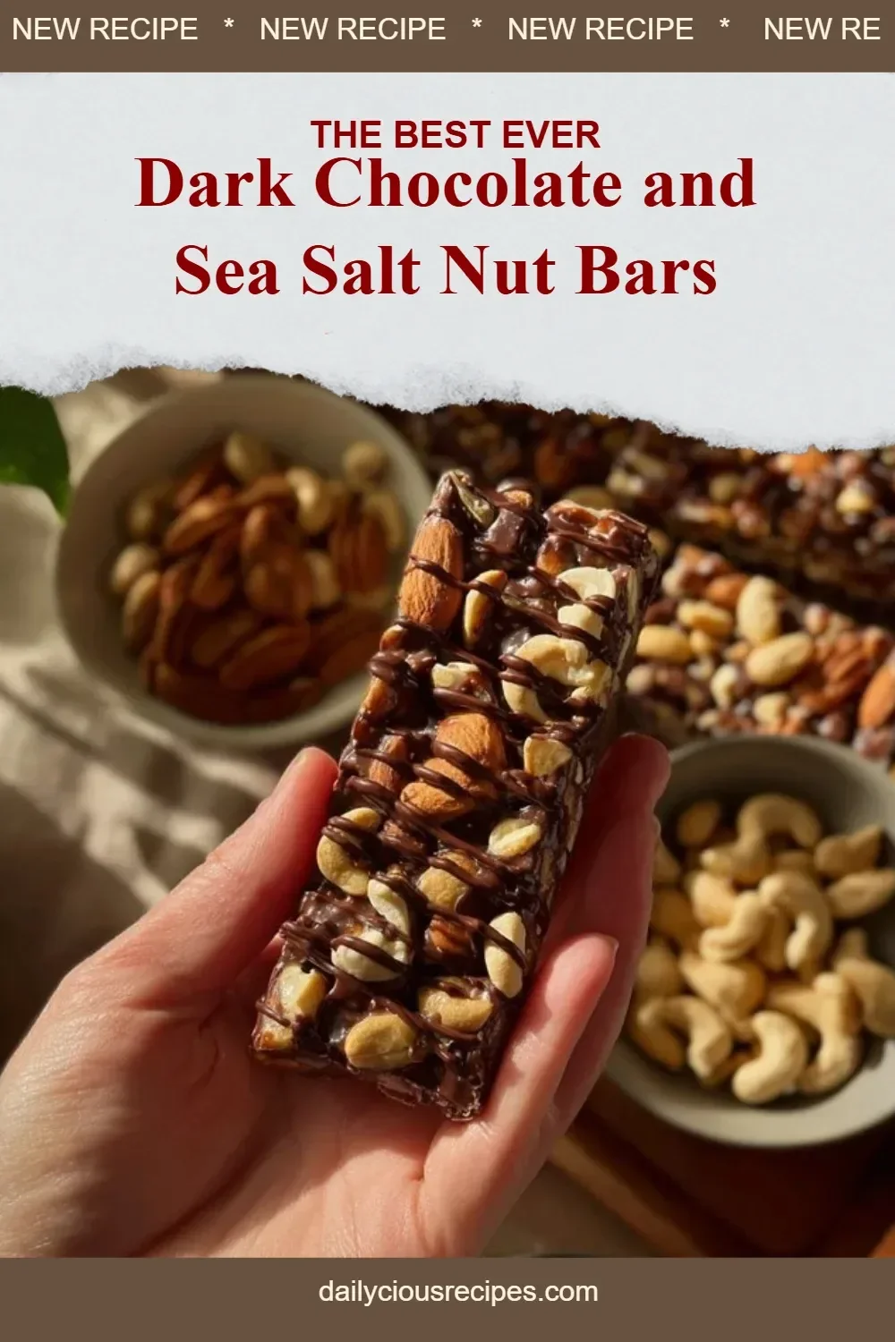 Dark Chocolate and Sea Salt Nut Bars