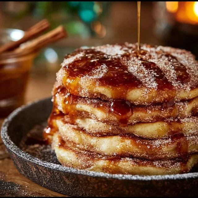 Spanish Churro-Inspired Pancakes