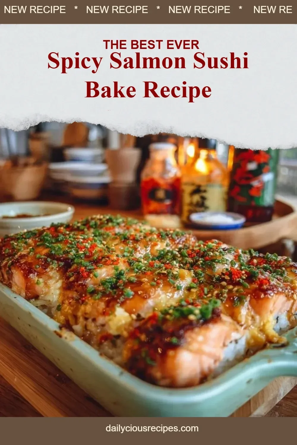 Spicy Salmon Sushi Bake Recipe