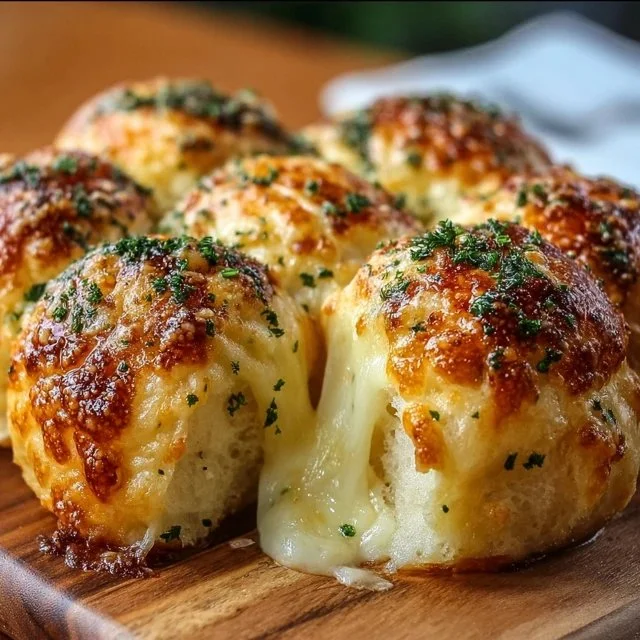 Buttery Garlic Cheese Bombs
