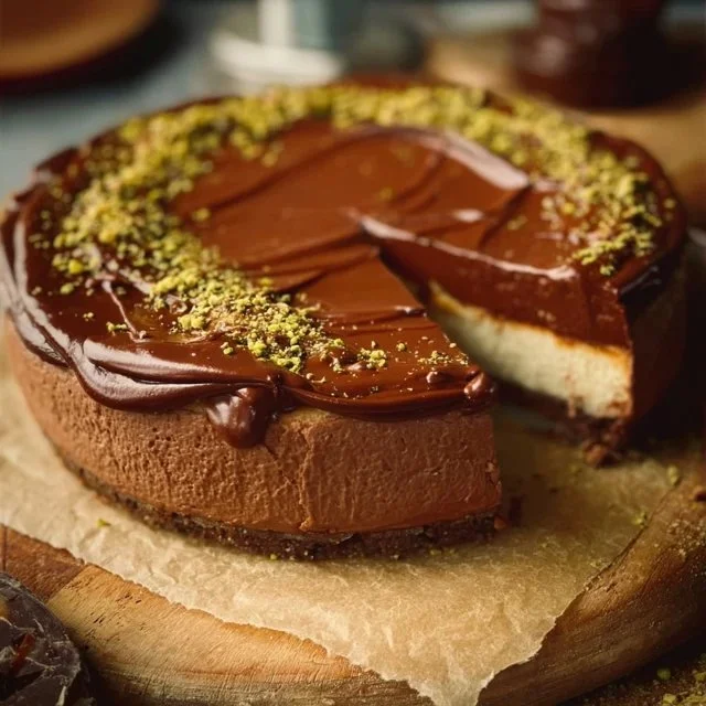 Dubai Chocolate Cheesecake