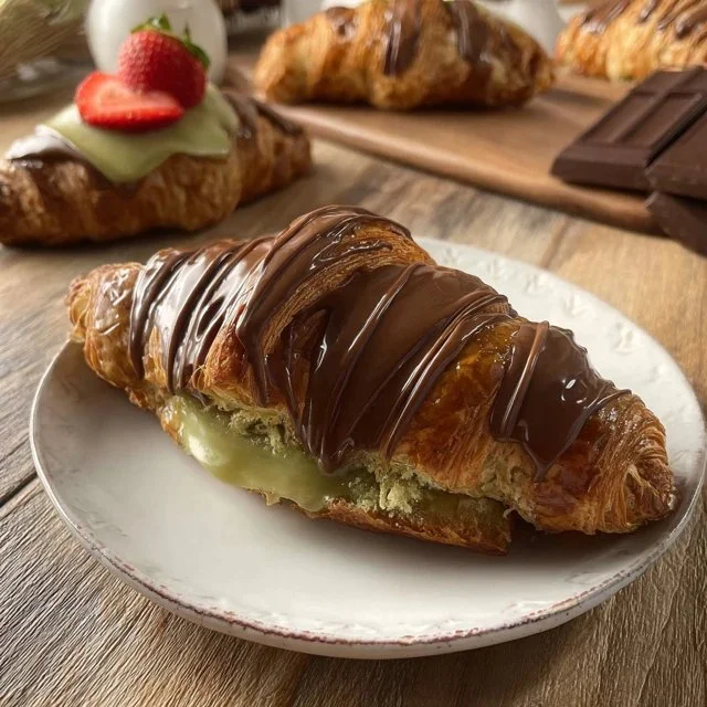 Dubai chocolate croissants recipe
