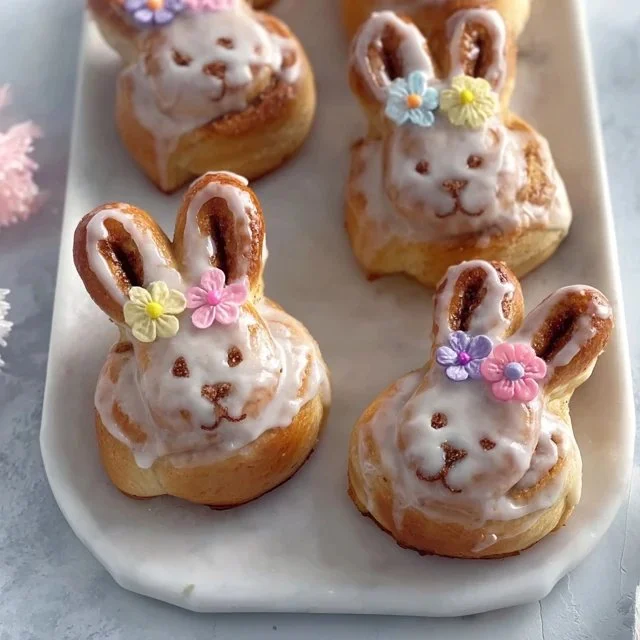 Easter Bunny Cinnamon Rolls