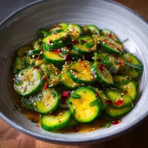 Easy Asian Cucumber Salad 2 Easy Asian cucumber salad with fresh ingredients and vibrant colors