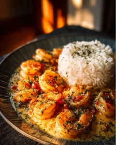 Garlic Butter Shrimp 2 Delicious Garlic Butter Shrimp served with herbs and lemon.