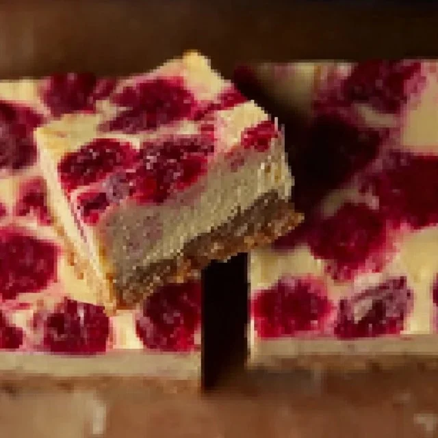 Healthy and High Protein Raspberry Cheesecake Bars