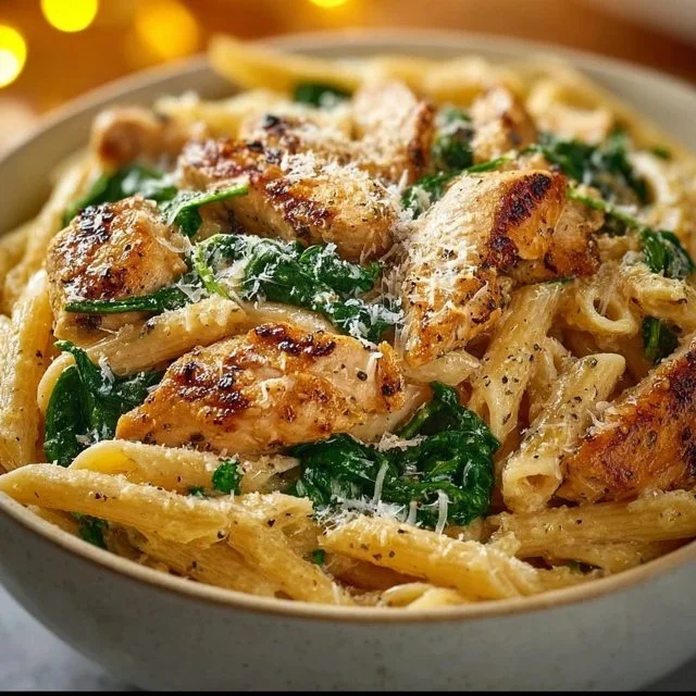 Healthy Garlic Parmesan Chicken Pasta