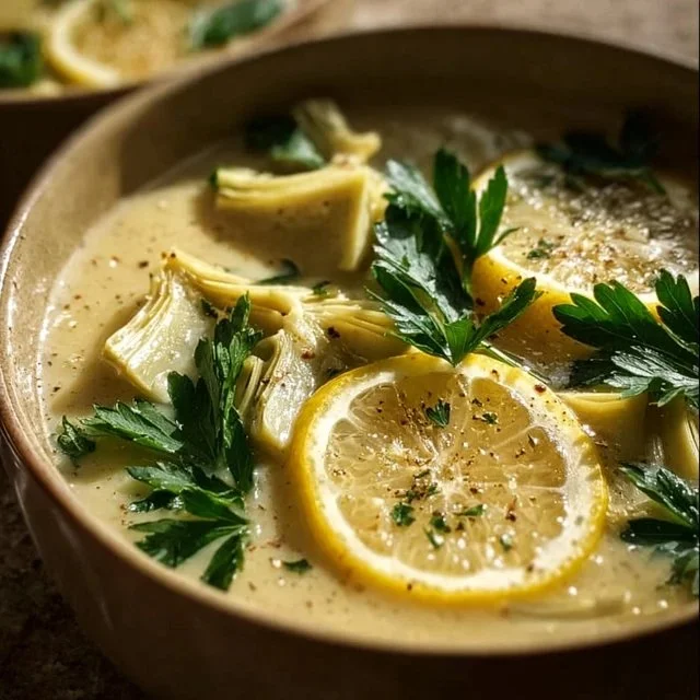 Lemony Tuscan Artichoke Soup Recipe