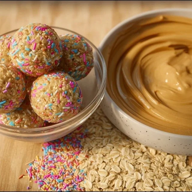 No Bake Cake Batter Protein Balls