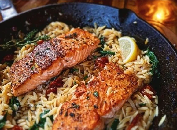 one skillet salmon with lemon orzo 2026 01 19 171032