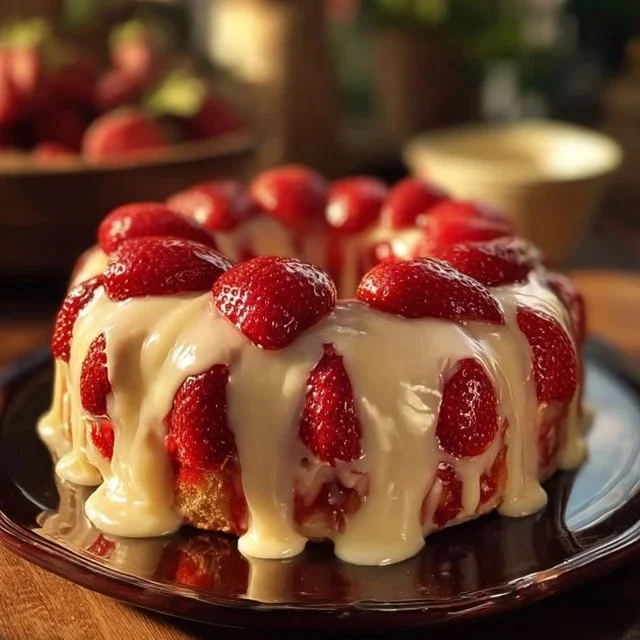 Strawberry Cream Cheese Pound Cake