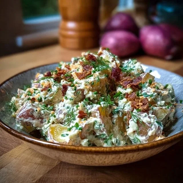 Vegan Smashed Potato Salad