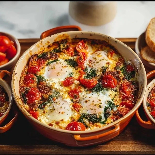 baked feta eggs with tomatoes and spinach 2026 02 13 164056