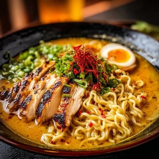 Creamy Garlic Chicken Ramen