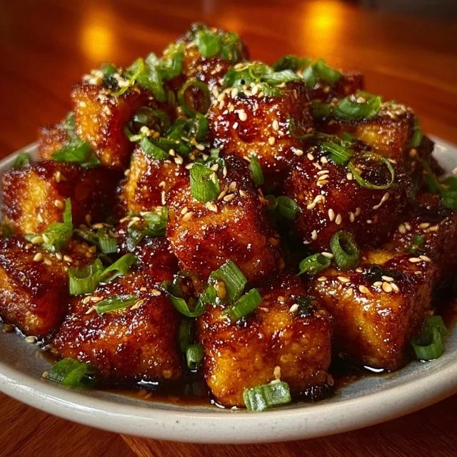 Home page 3 Crispy honey garlic tofu