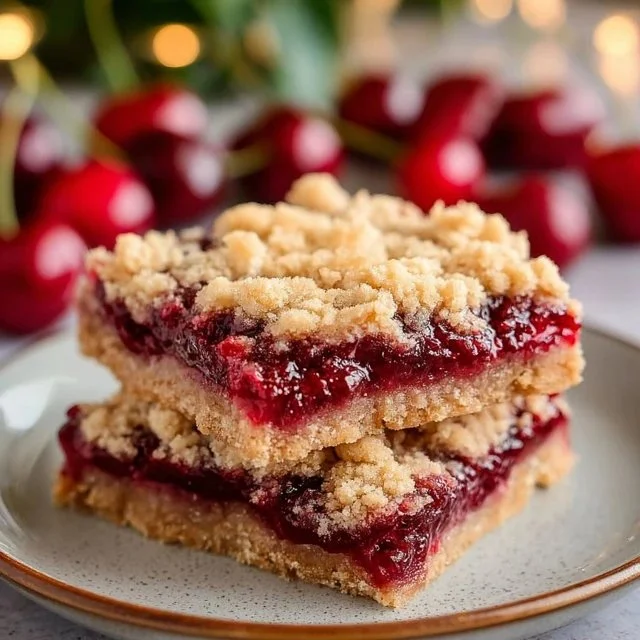Easy & Tasty Cherry Crumble Bars