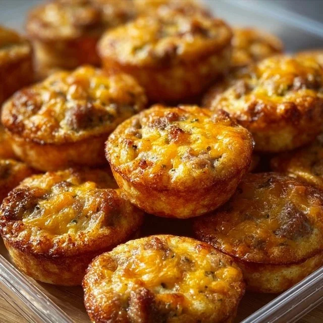 High-Protein Pancake Sausage Mini Muffins