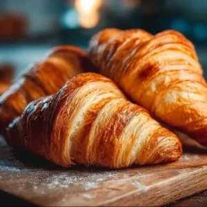 Homemade Croissants 2 Freshly baked homemade croissants with golden flaky layers