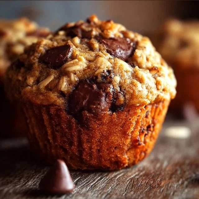 Oatmeal Chocolate Chip Breakfast Muffins