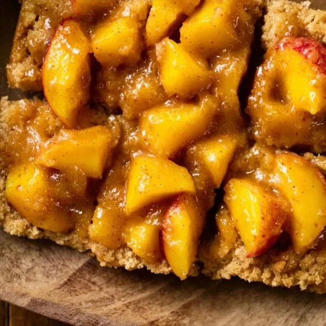 Peaches and Cream Crumble Bars
