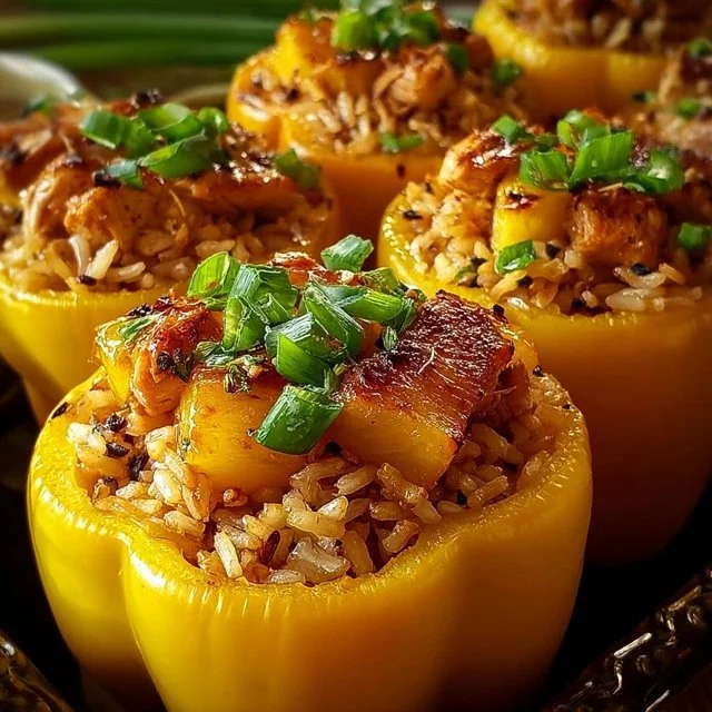 teriyaki pineapple chicken and rice stuffed pepper 2026 02 10 180328